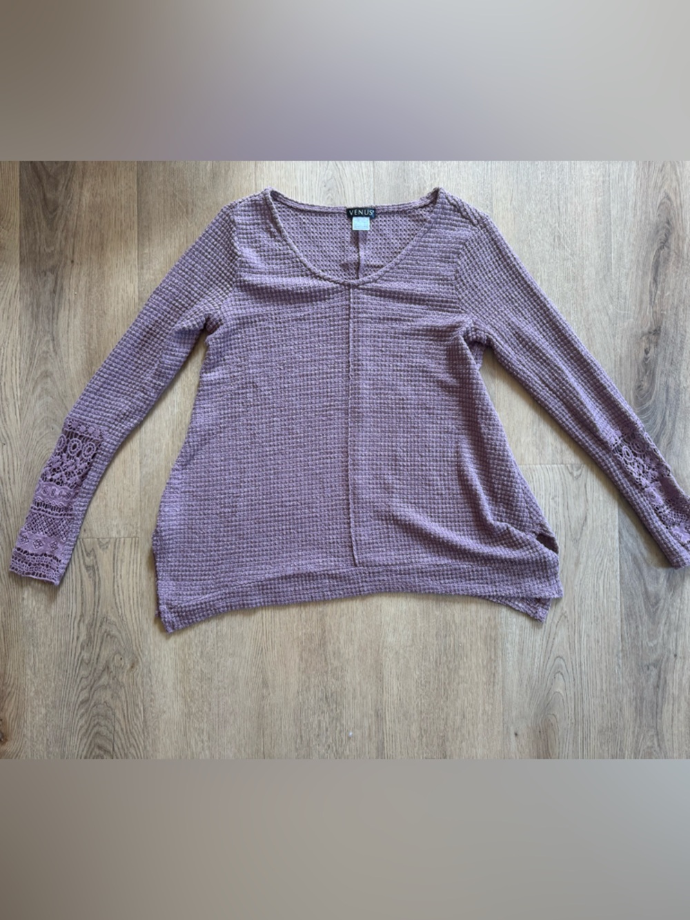 Waffle knit long sleeve